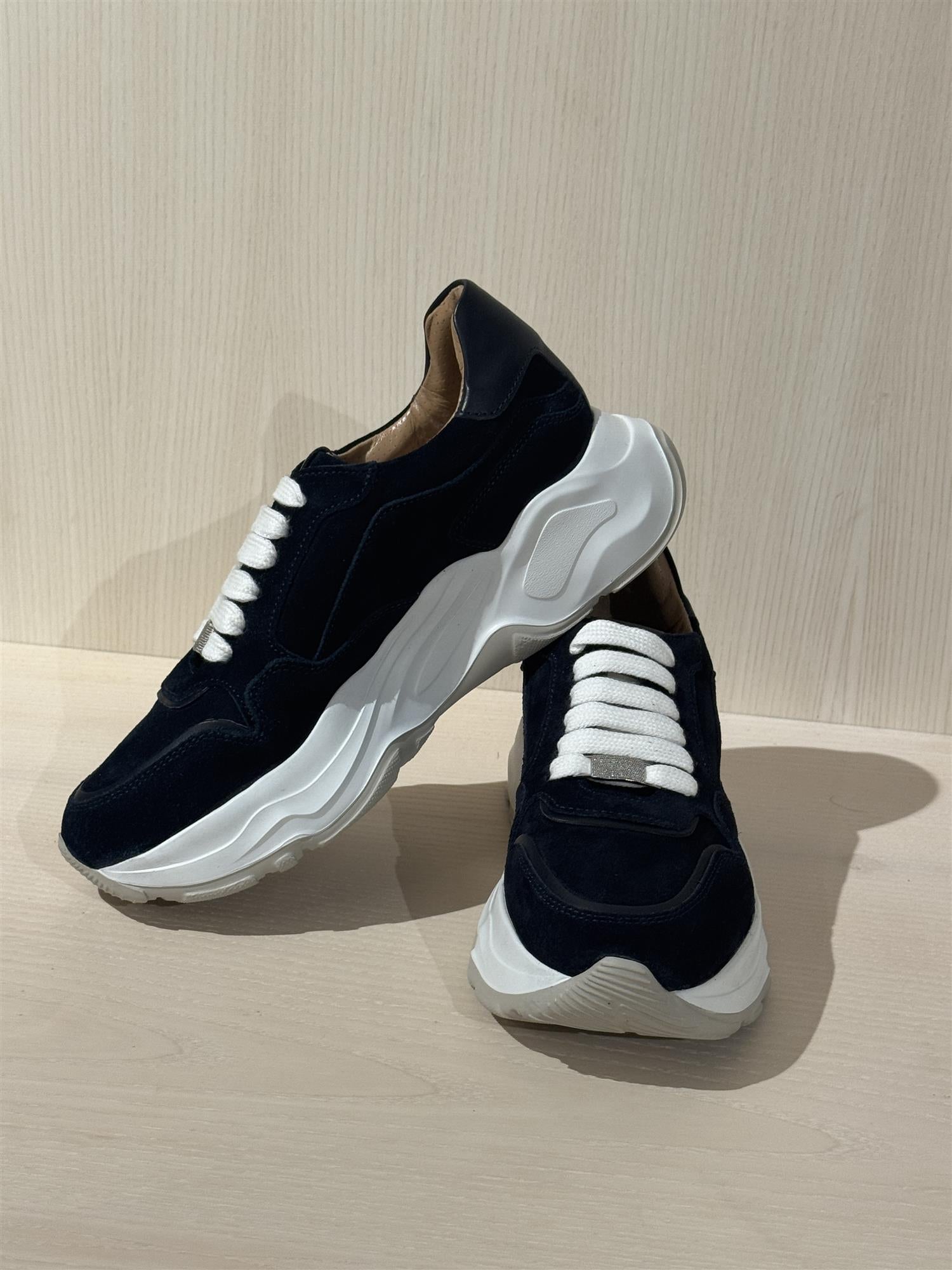 Navy Suede Sneakers