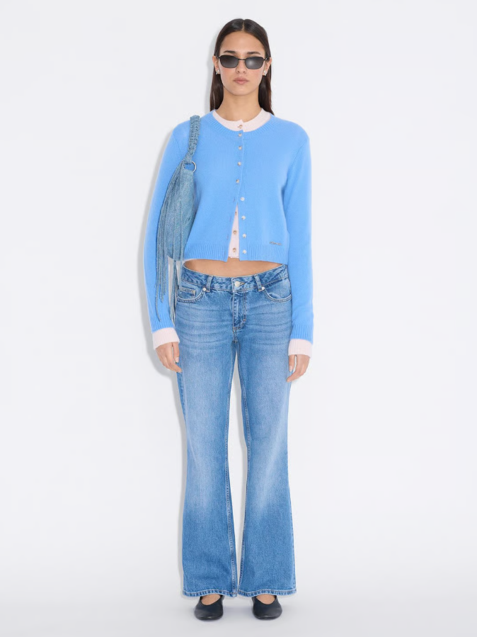 W Cashmere Cardigan Blue