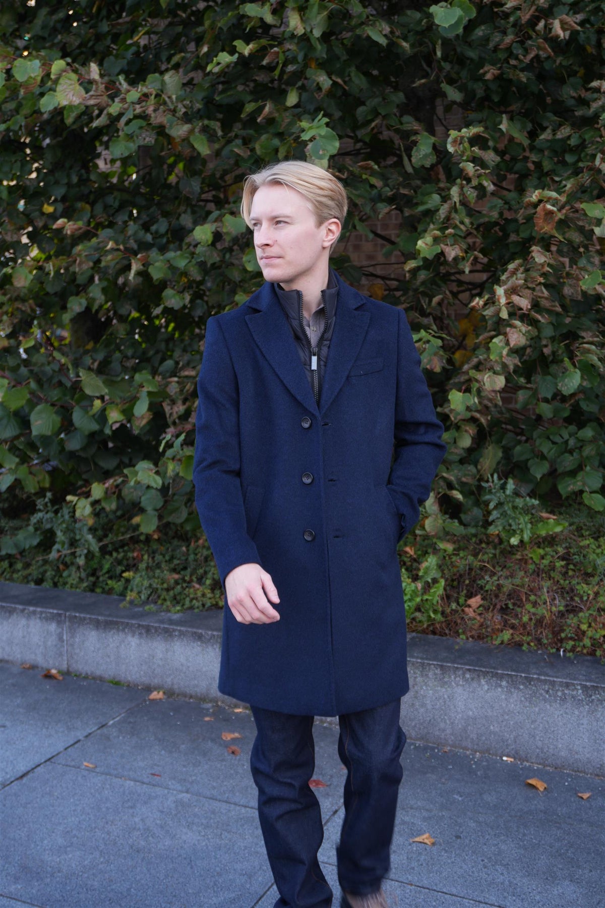 Sultan Tech Cashmere Coat Navy