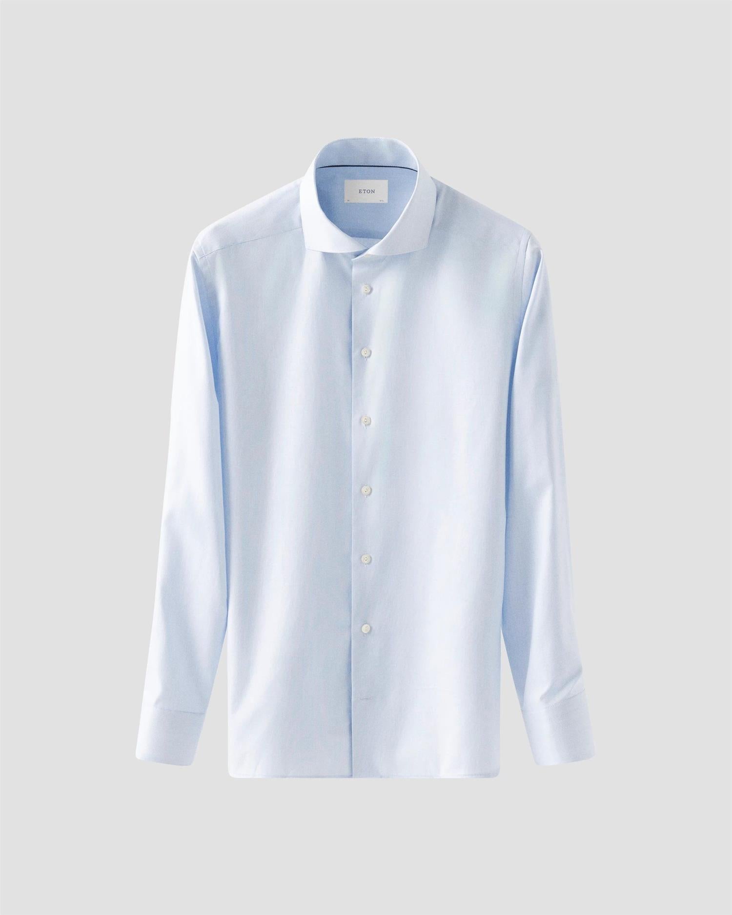 LIGHT BLUE MELANGE SEMI SOLID SLIM SHIRT Fine Twill