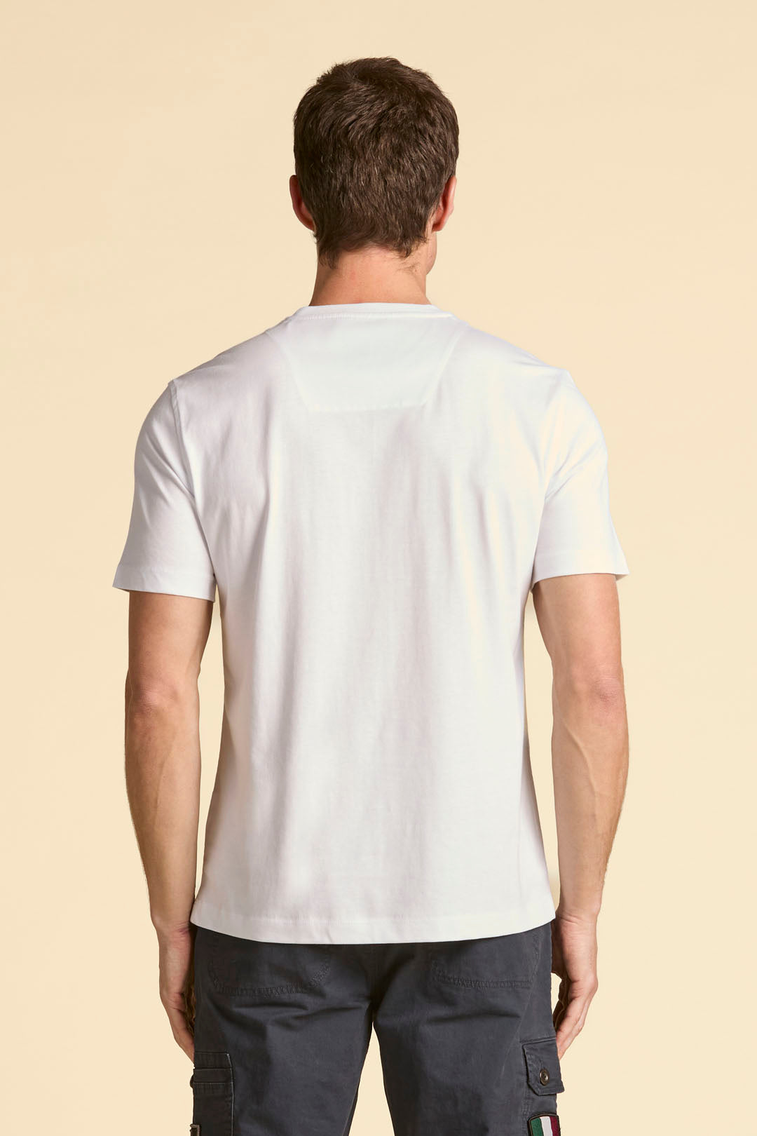 Basic crew-neck cotton jersey t-shirt White