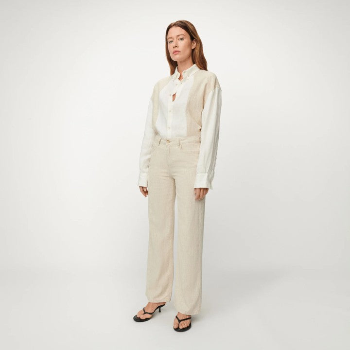 Culotte Mid Rise Wide Fit Ecru