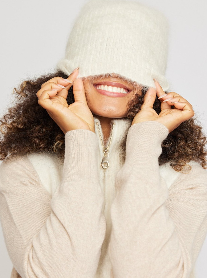 Silje chunky hat Bright White