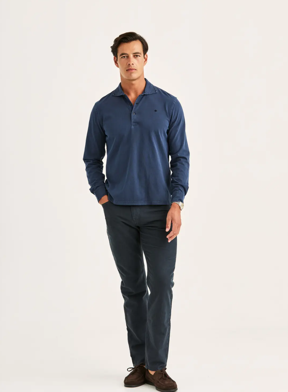 Harland LS Polo Shirt Navy