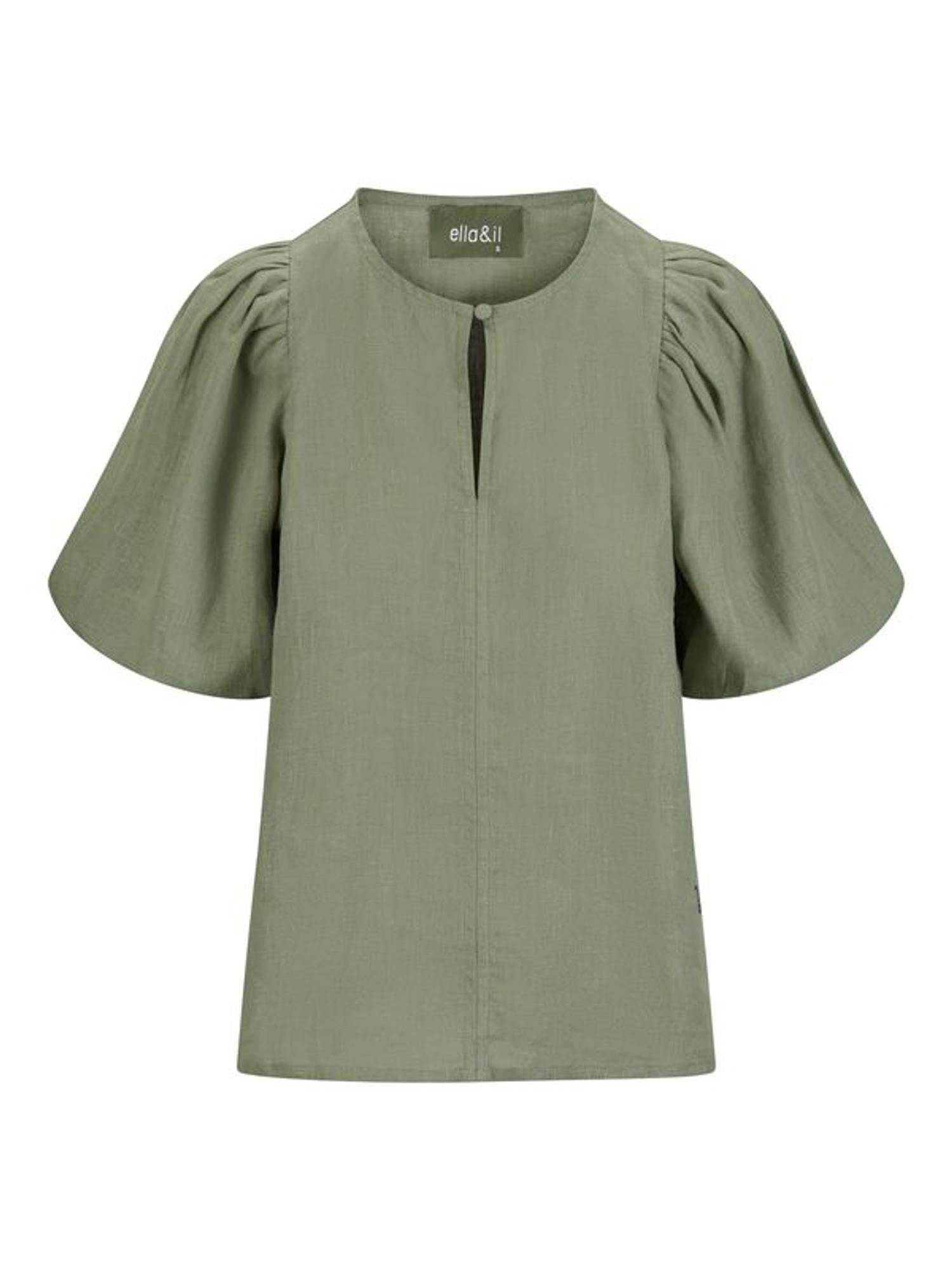 Anna Linen Top Green