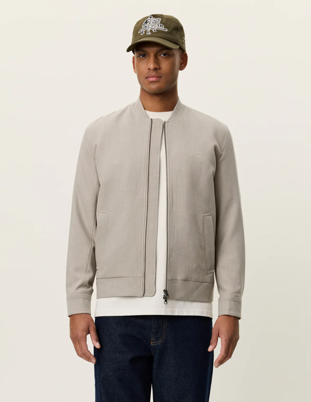 Como Reg Bomber Jacket Laural Oak Sand