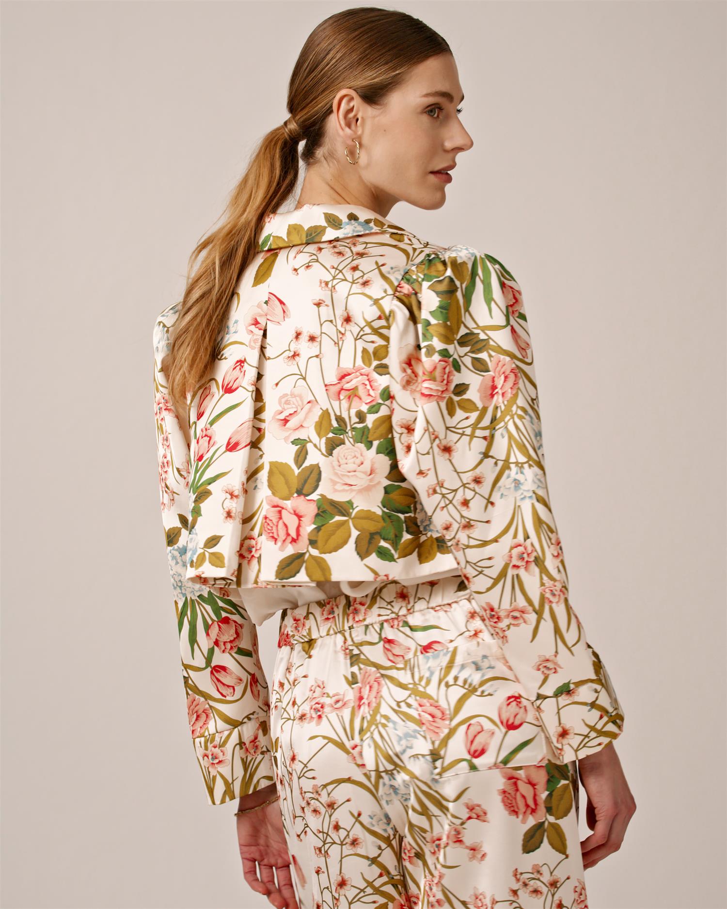 Tailored Satin Jacket PF25 Flower Fields