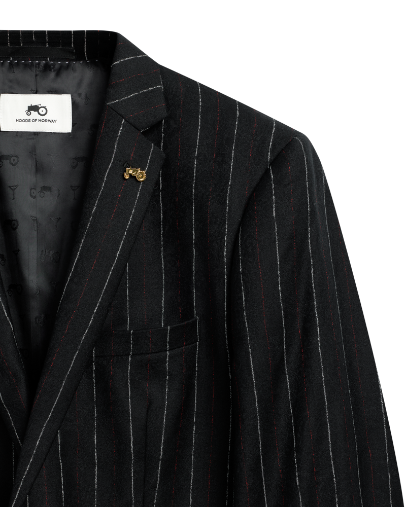 DB Black Jacket White Red Stripe