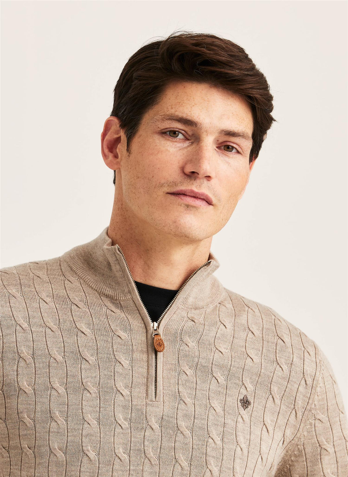 Merino Cable John Zip AW26 Khaki