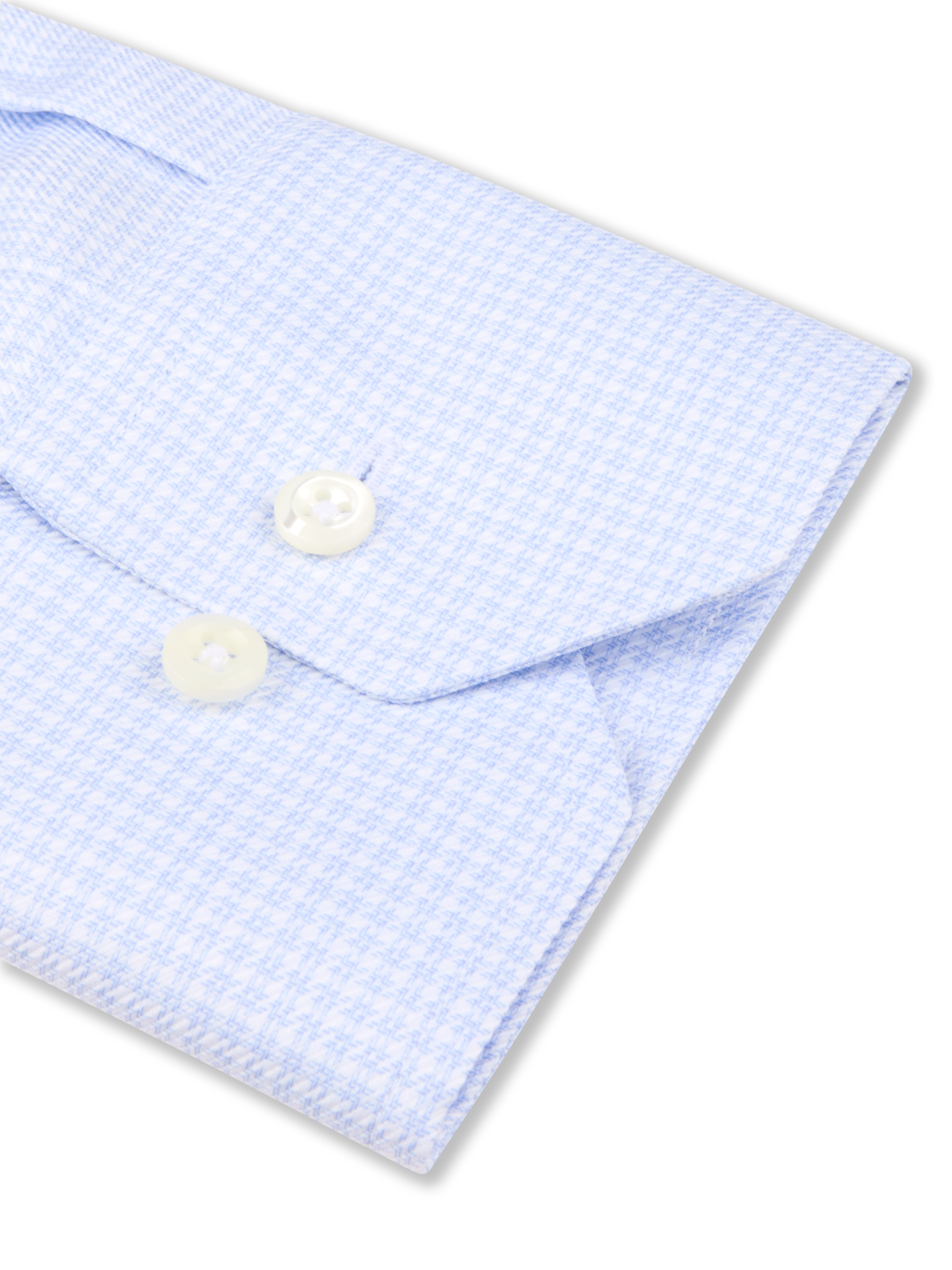 Light blue Checked Slimline Twill Shirt