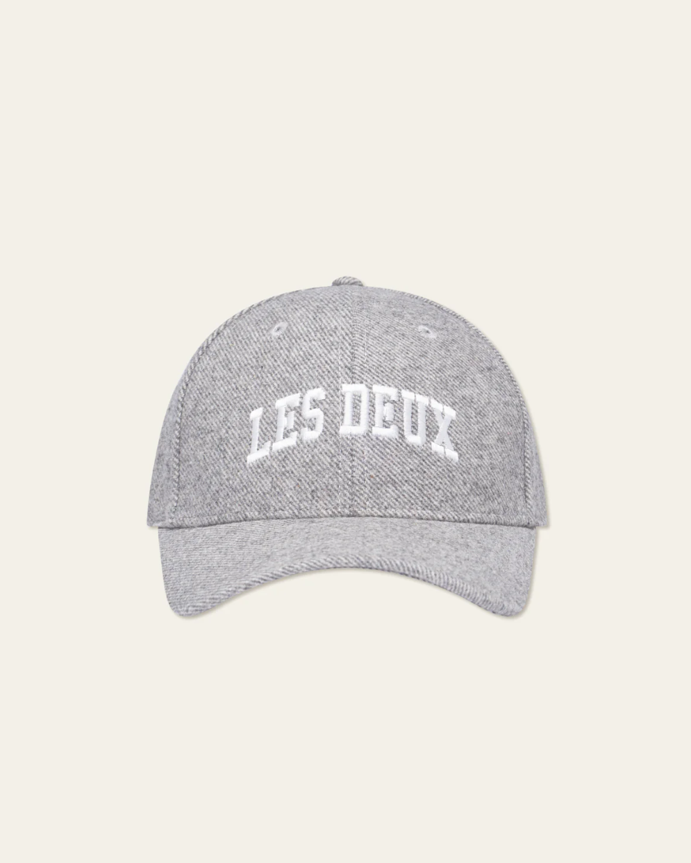 Les Deux Wool Baseball Cap Grey Melange