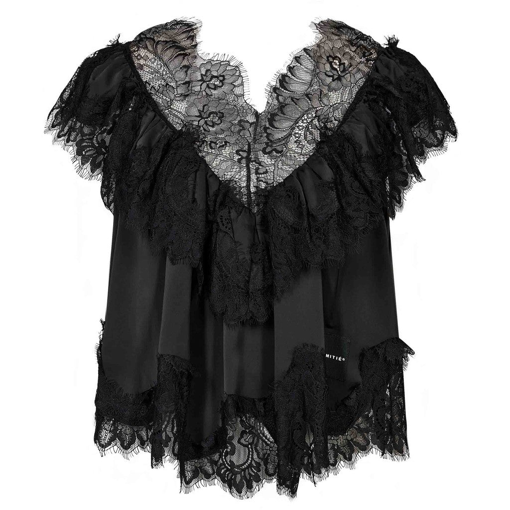 Sancerre Lace Top Black