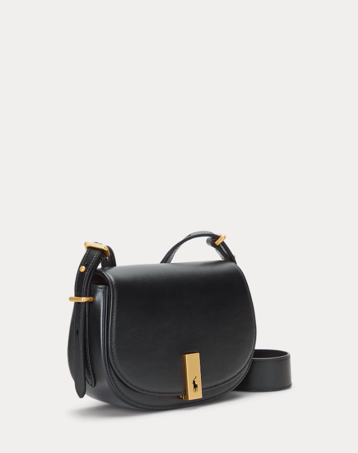 Polo ID Calfskin Mini Saddle Bag - Black