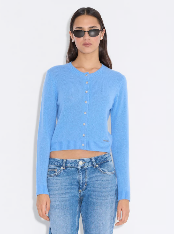 W Cashmere Cardigan Blue
