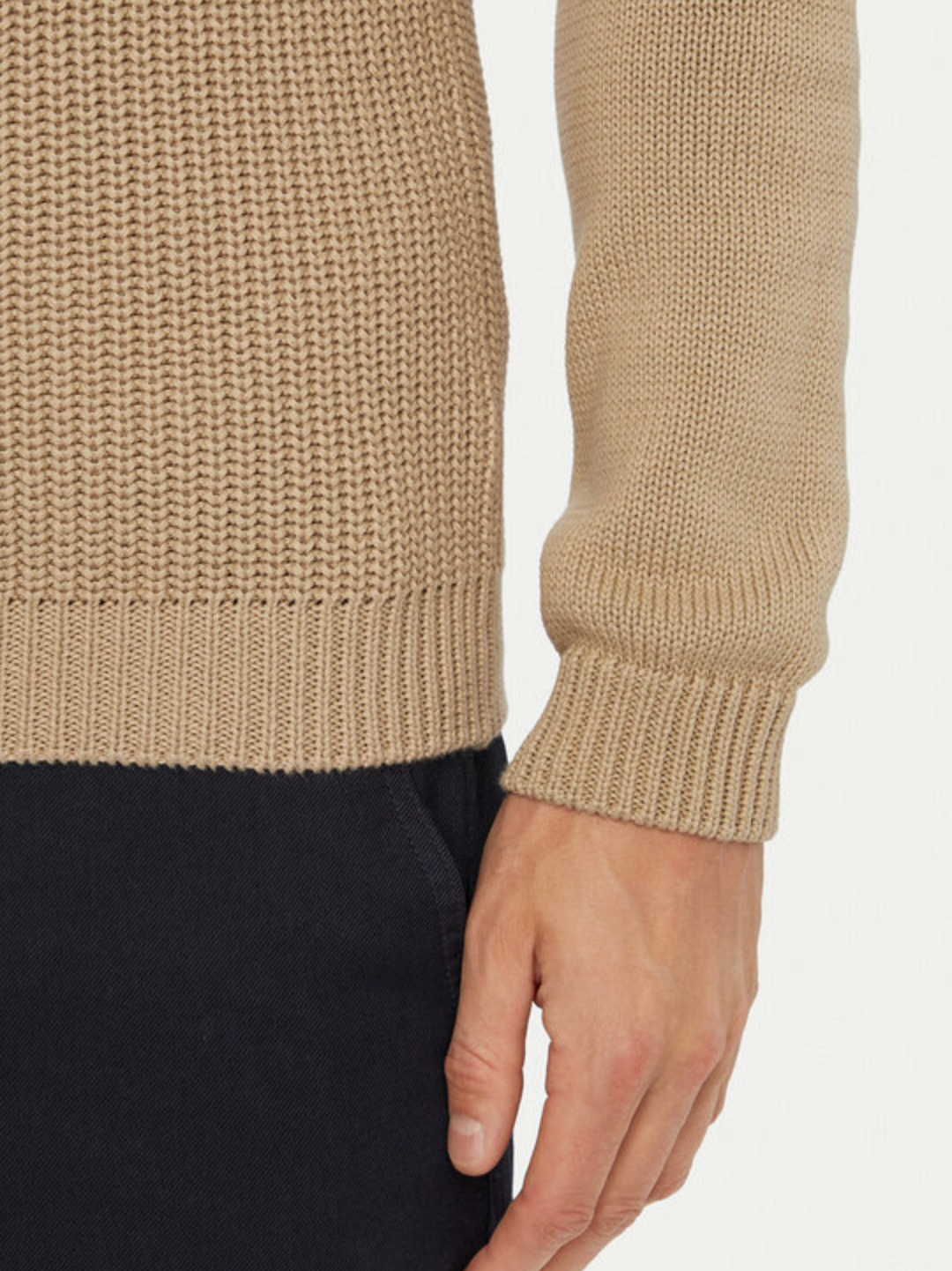 Turtlneck Jumper With Buttons Hazelnut