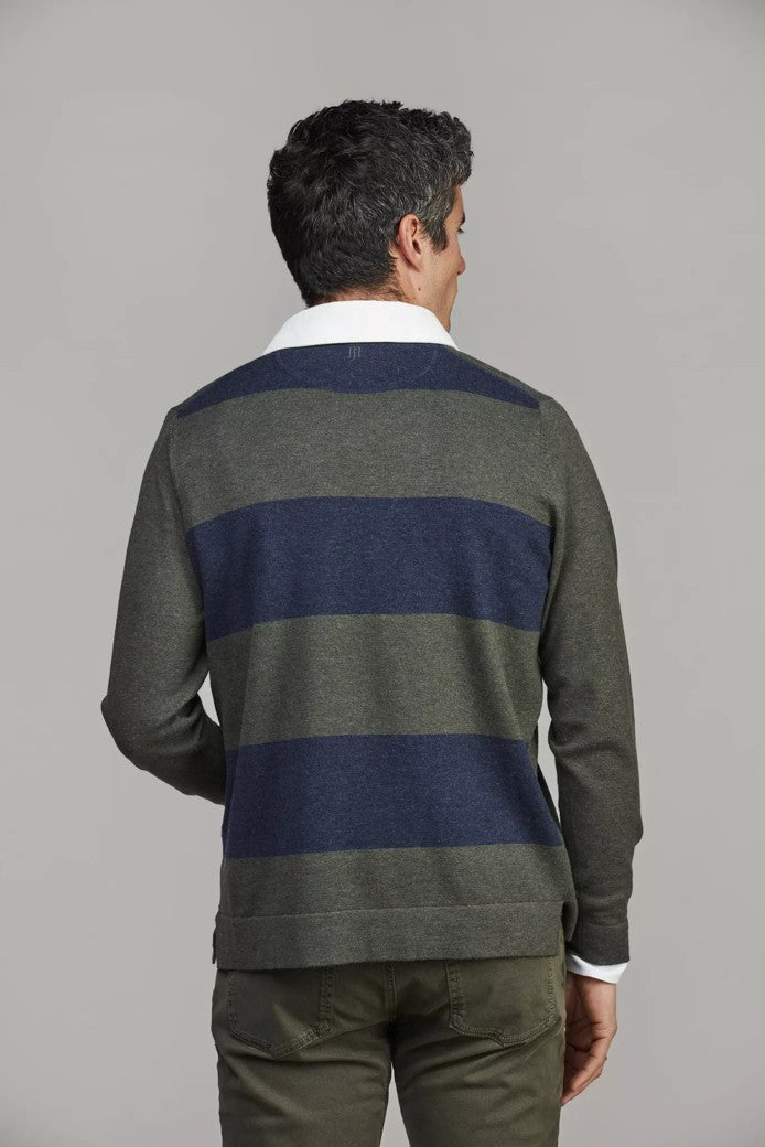 Rugger Style Knit Dark Green