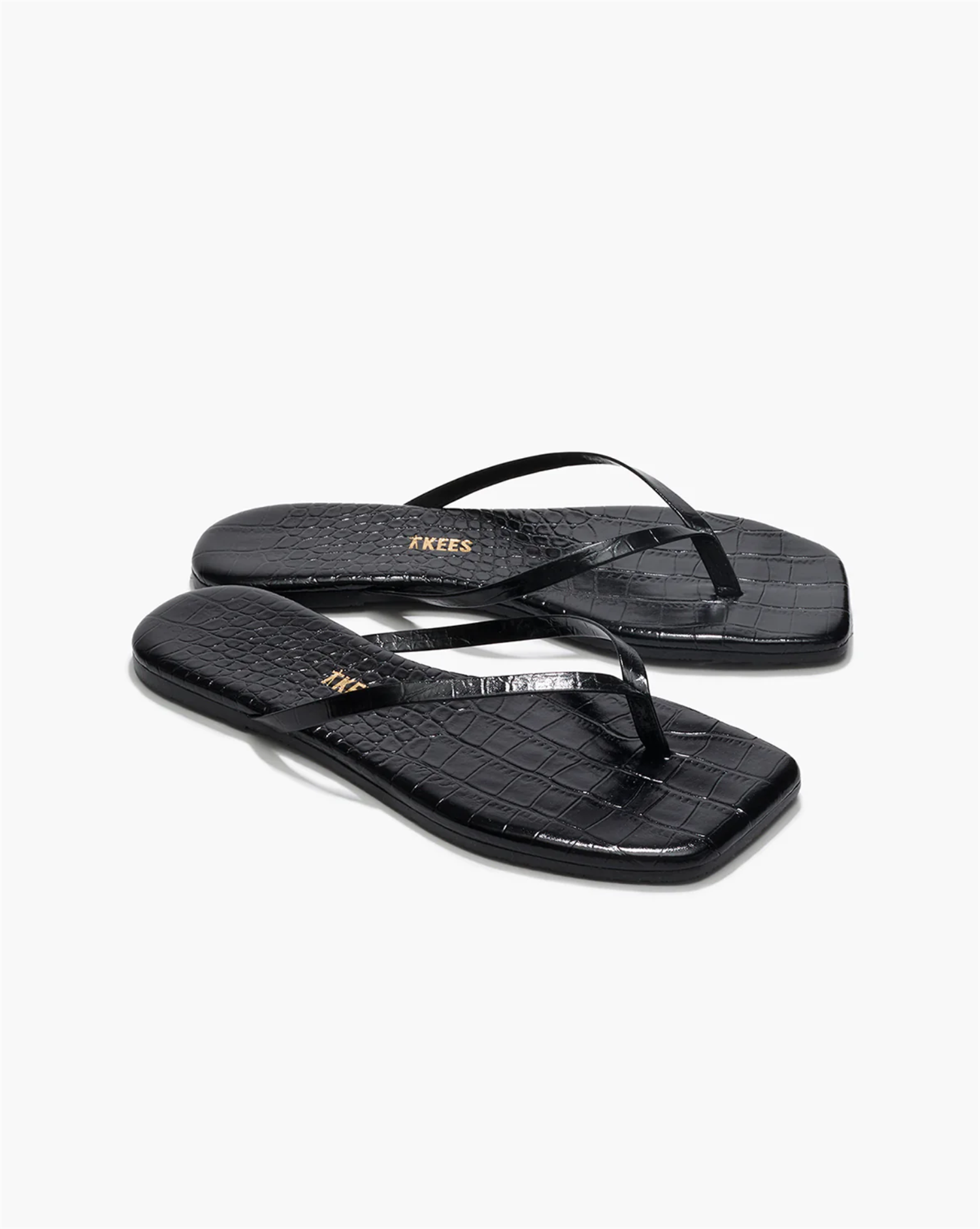TKEES Square Toe Lily Croco Sable