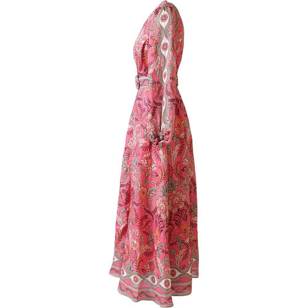 Ryann Linen Maxi Dress - Rose