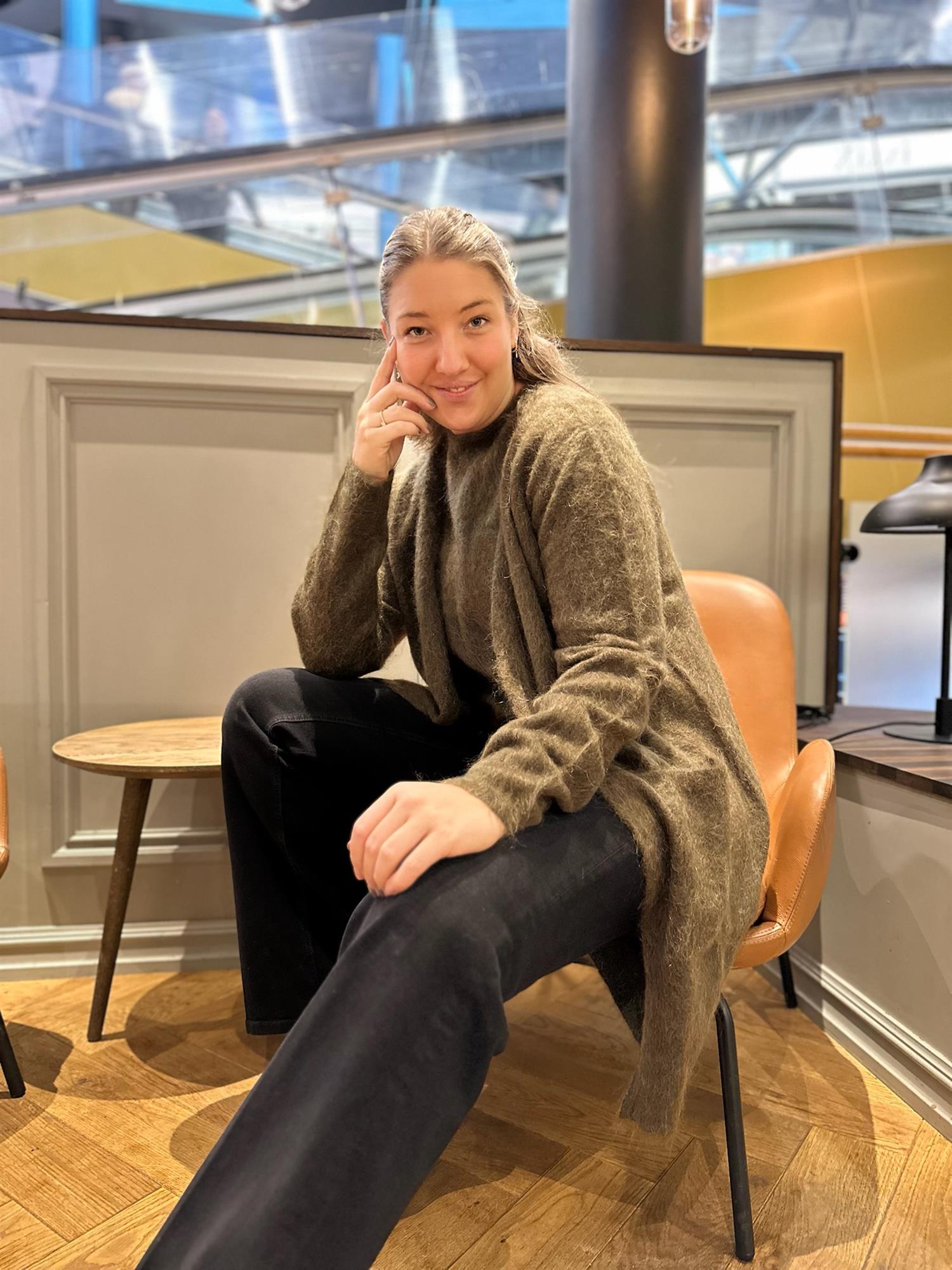 Butty Mohair Cardigan Army