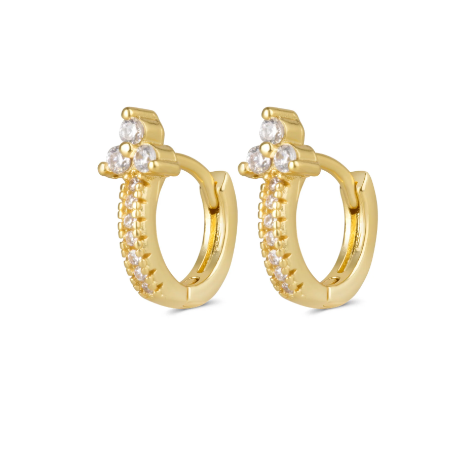 Della Crysal hoop earrngs gold