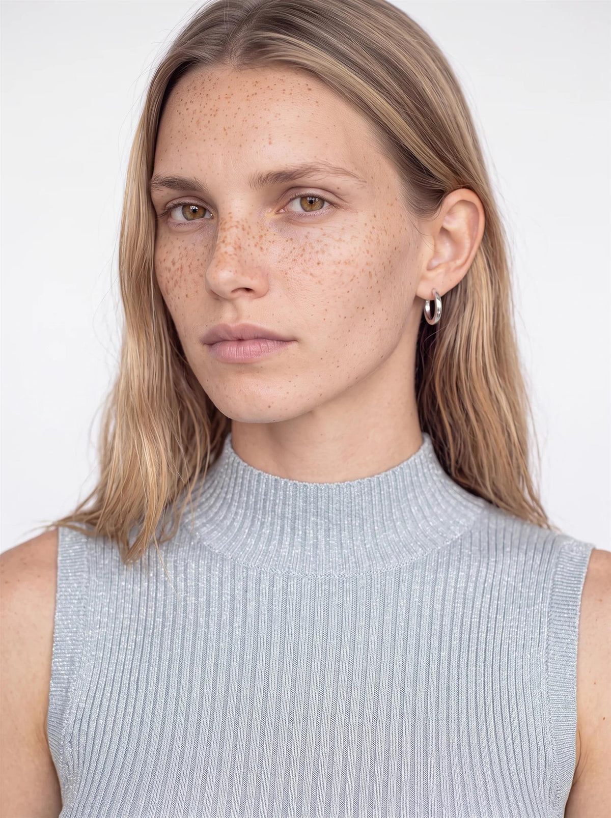 Mmimanja Highneck SL knittop Lead