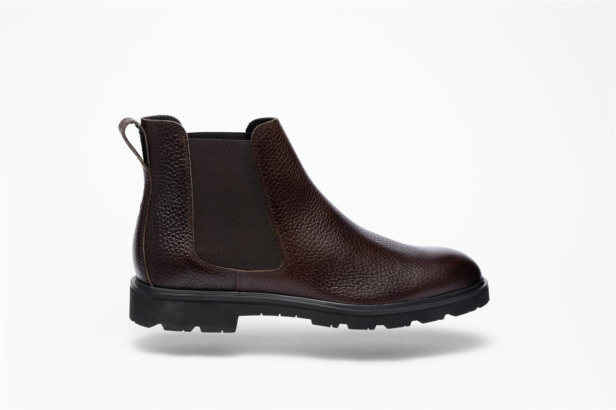 Thunder Chelsea Boot Dark Brown Structured Full Grain