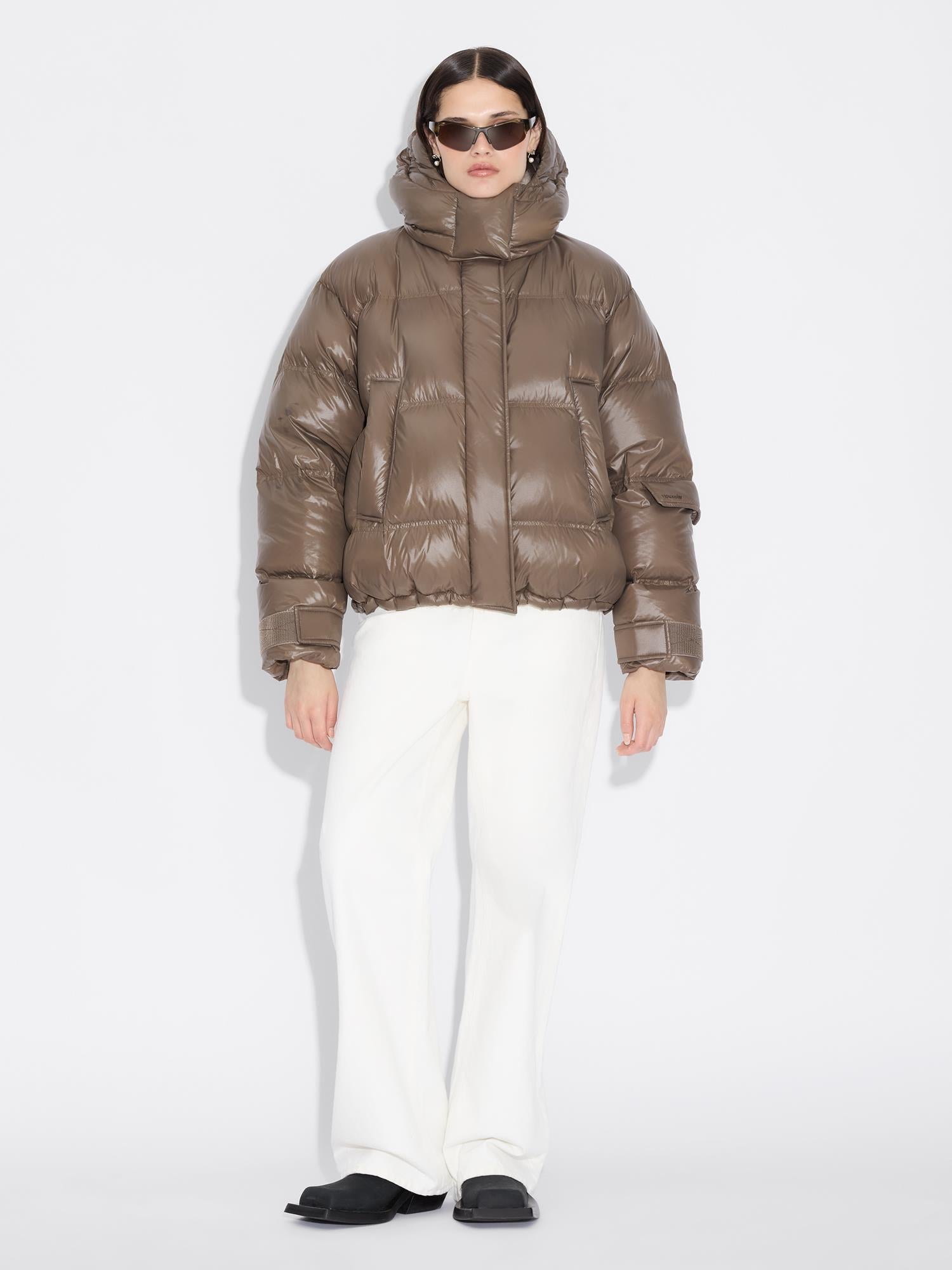 Steilia Short Down Jacket Brown