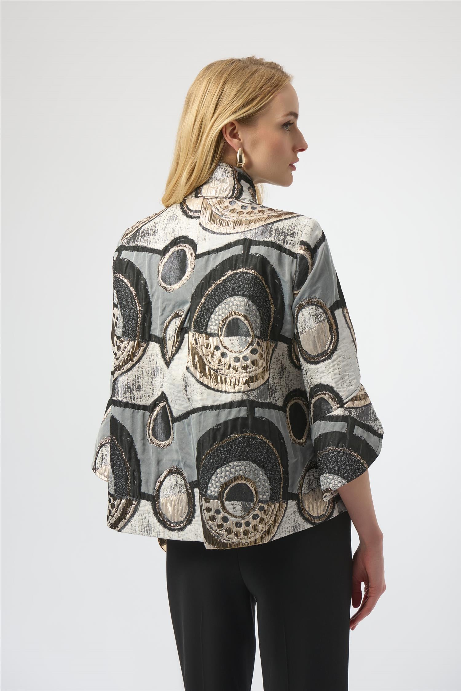 Abstract Jacquard Trapez Jacket