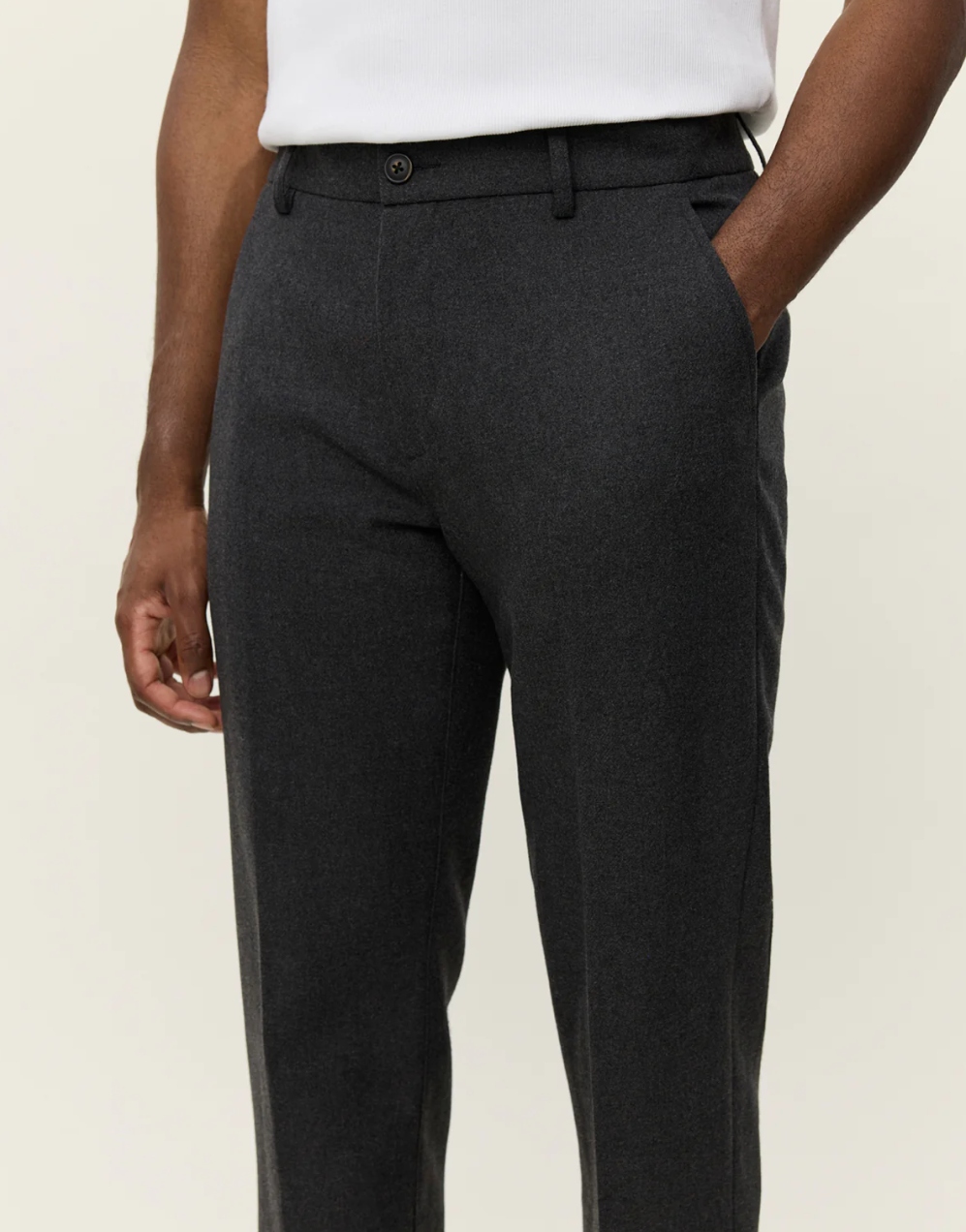 Como Reg Wool Suit Pants Asphalt