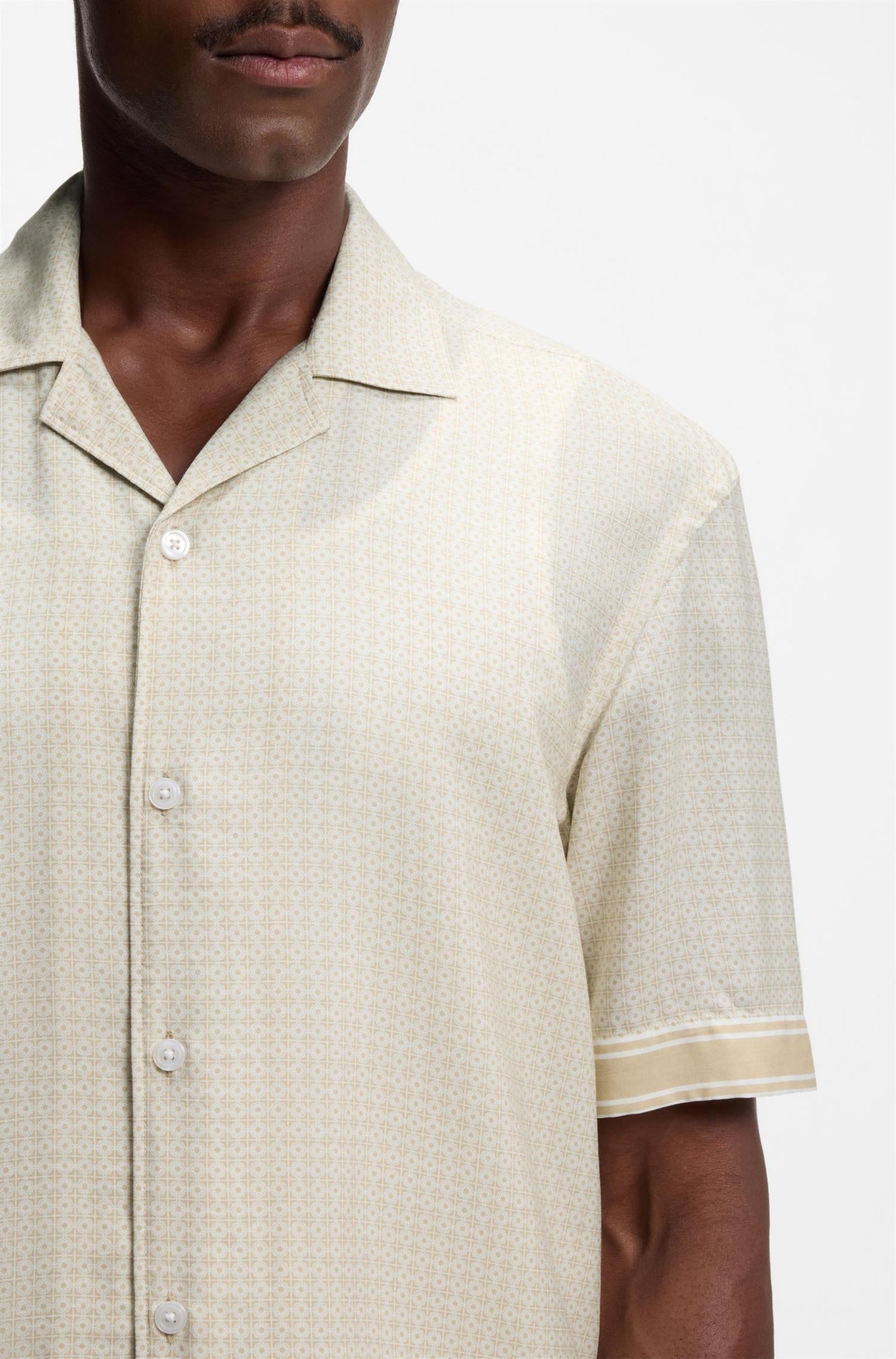 C-Lars Camp Relaxed Fit Shirt With Mosaic Print