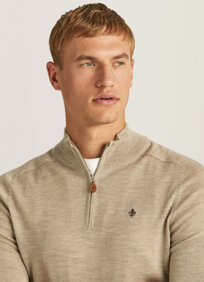 Merino John Zip Khaki