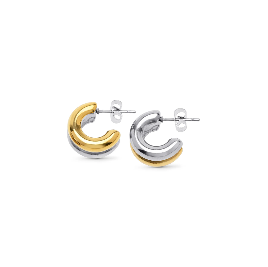 Vendela - Duo Stud Earrings Steinless steel