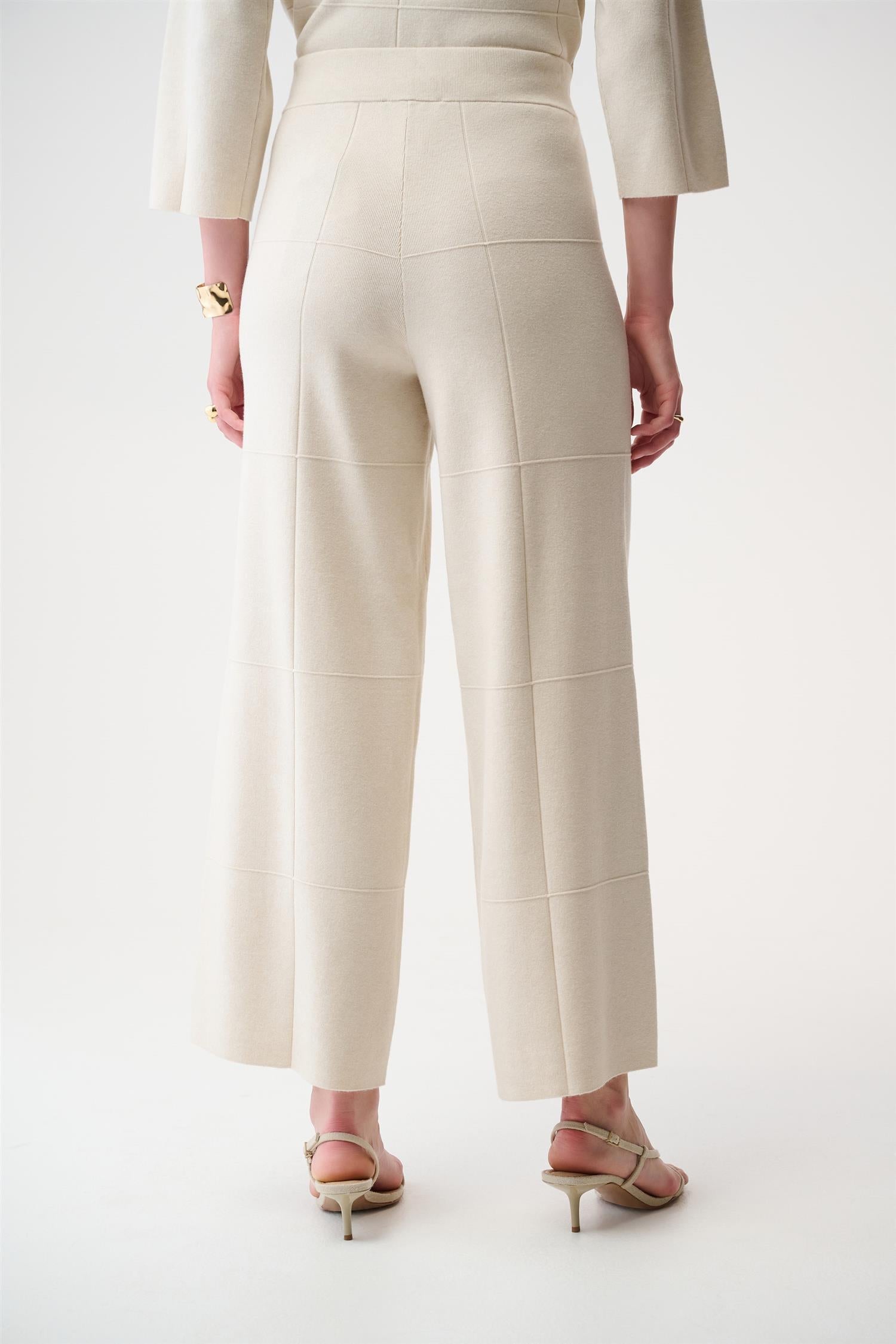 Brushed Viscose Culotte Pants Birch Melnage