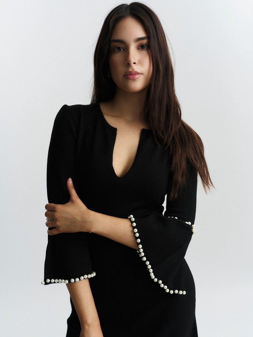 Anna merino Dress Black