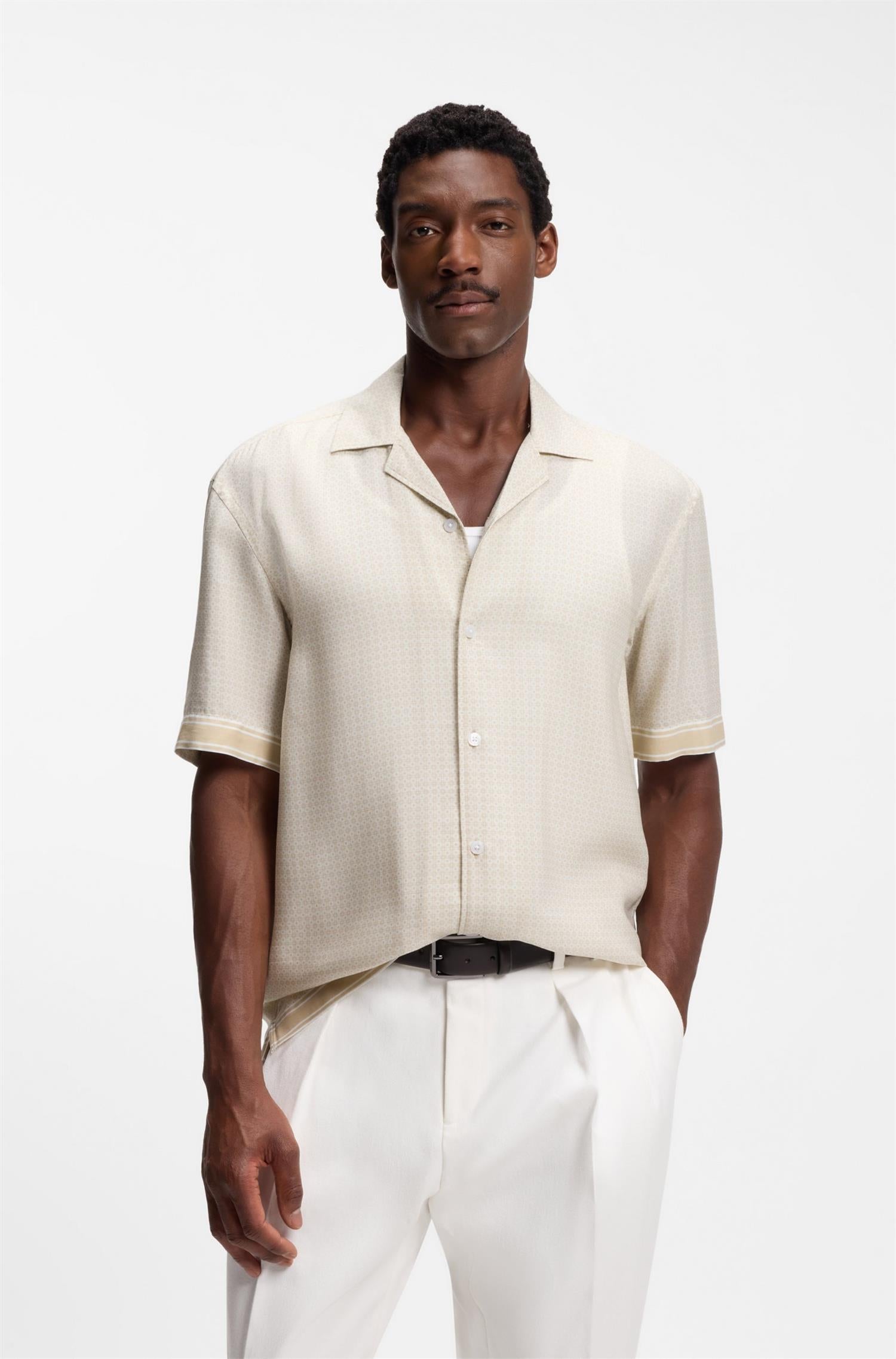 C-Lars Camp Relaxed Fit Shirt With Mosaic Print