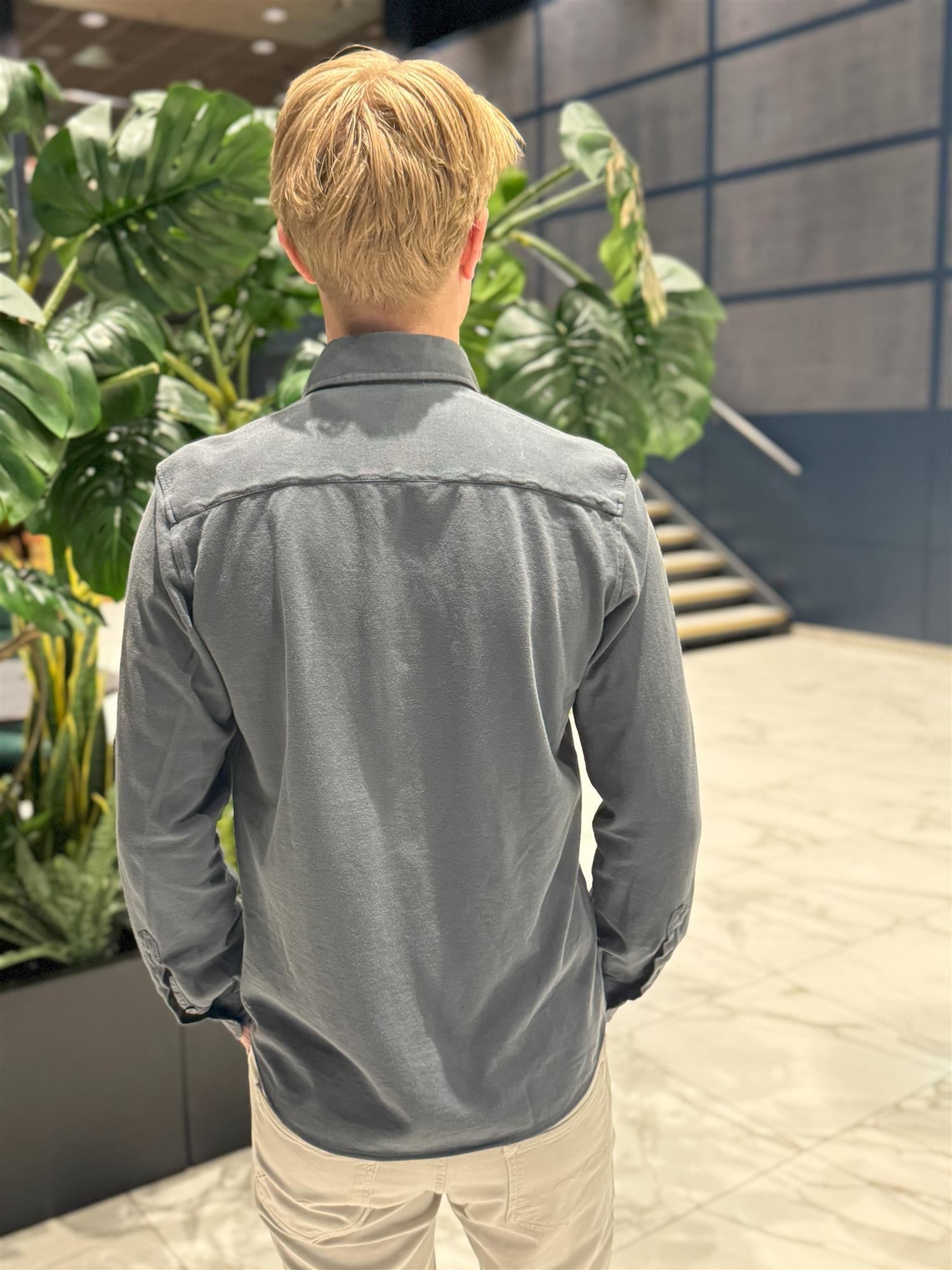 PIQUET SHIRT WASHED NAVY