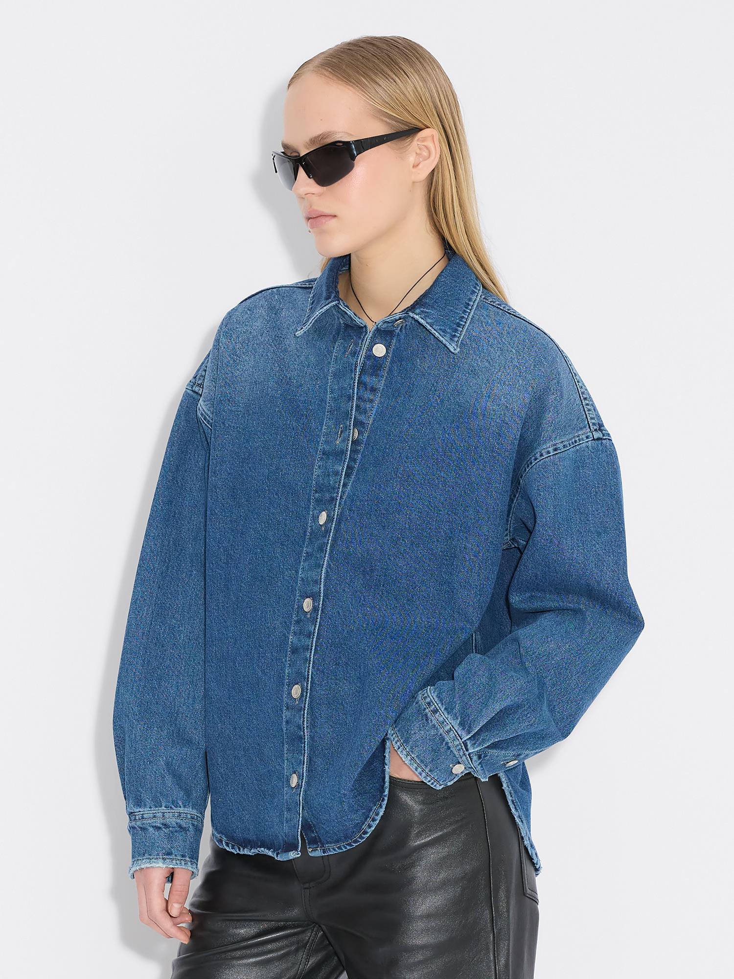 W Relaxed Denim Shirt Blue