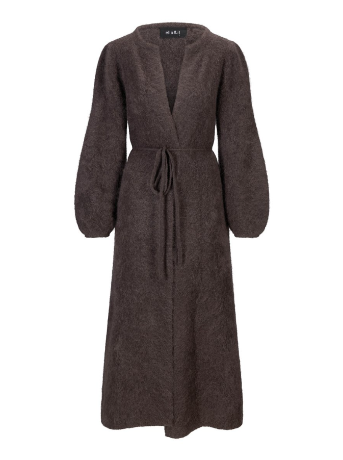 Olivia Chunky Cardigan Dark Brown