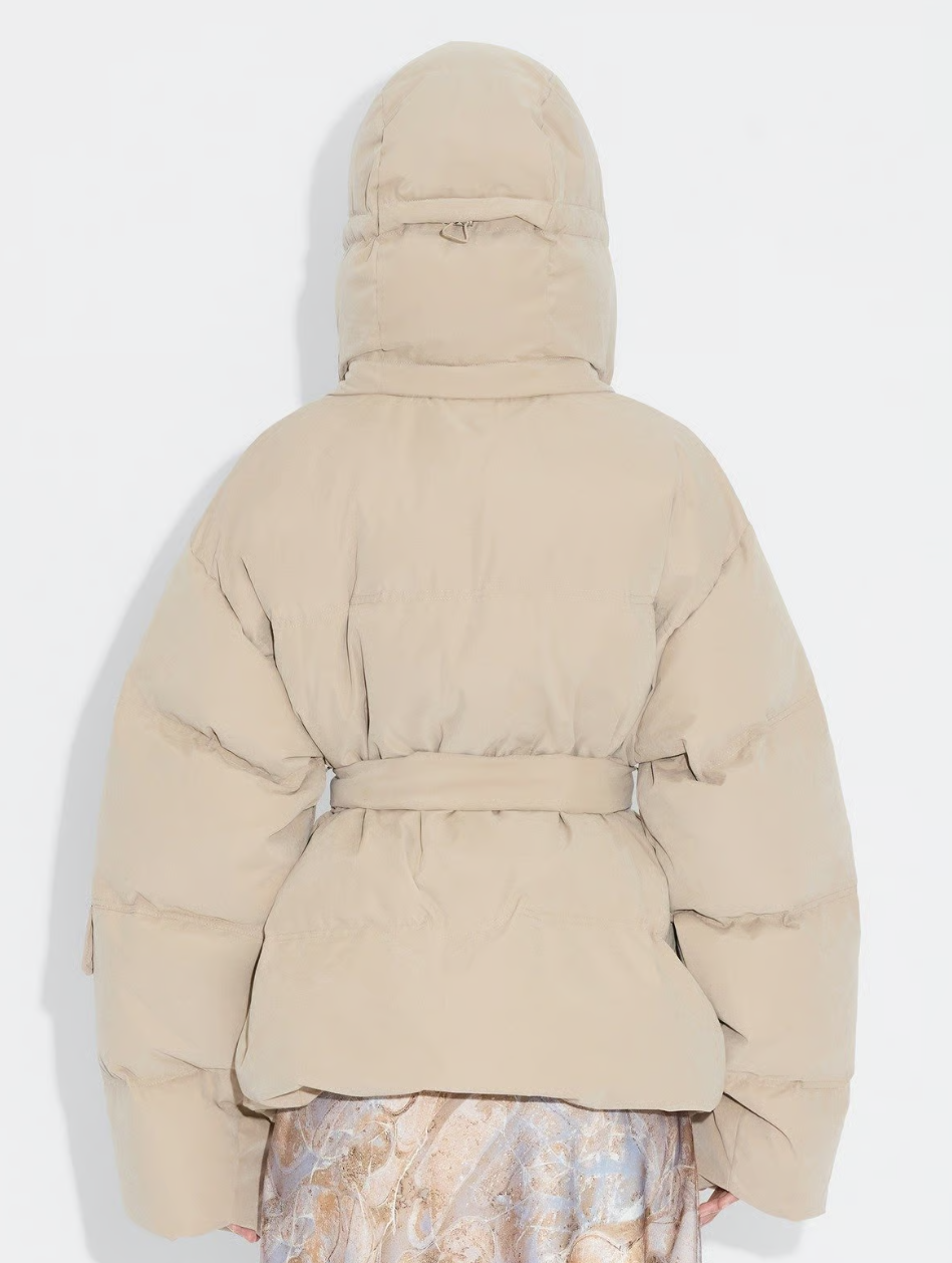 Steilia Brushed Down Jacket Beige