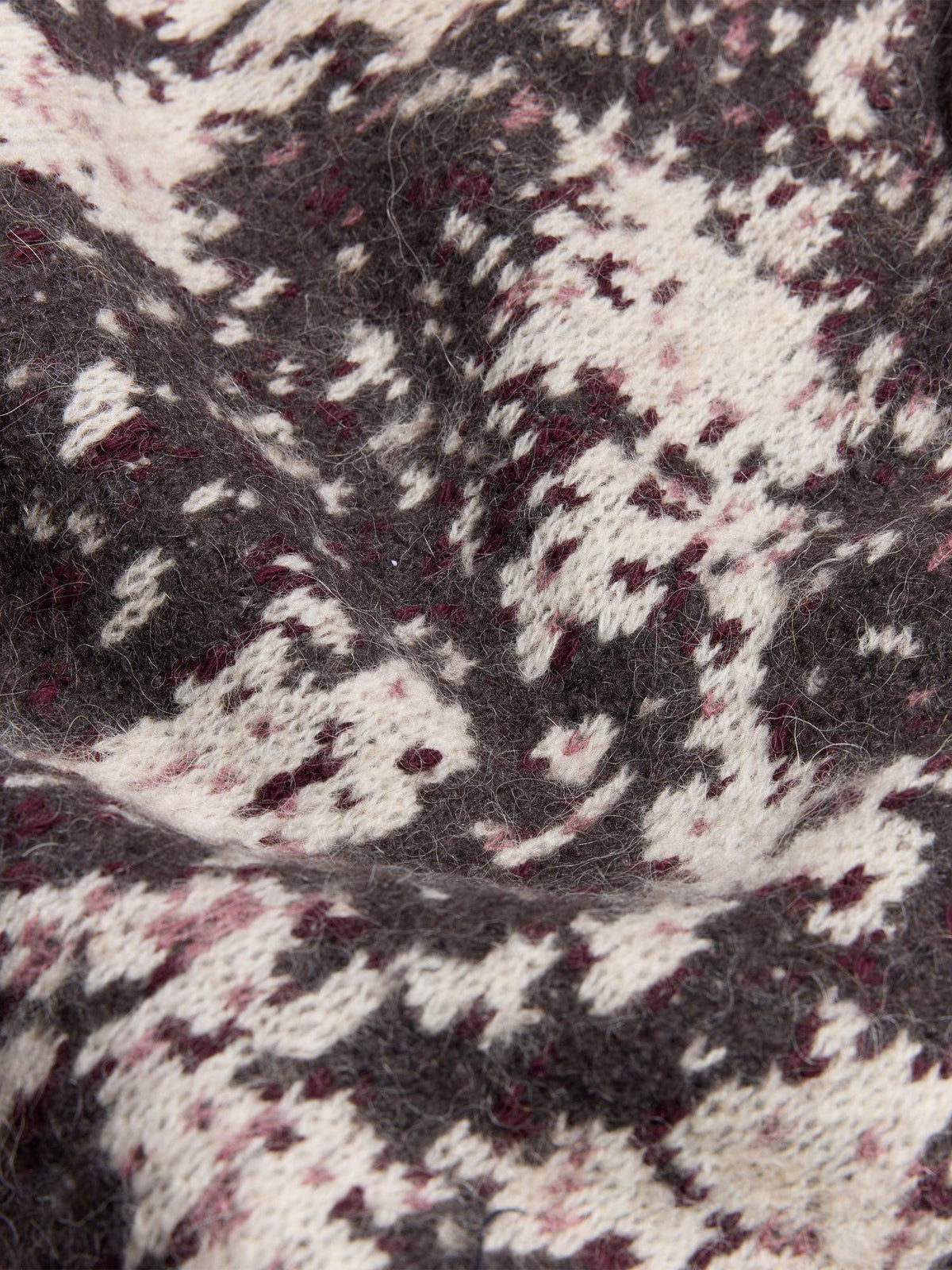 Lola Jacquard Crewneck Burgundy Mix
