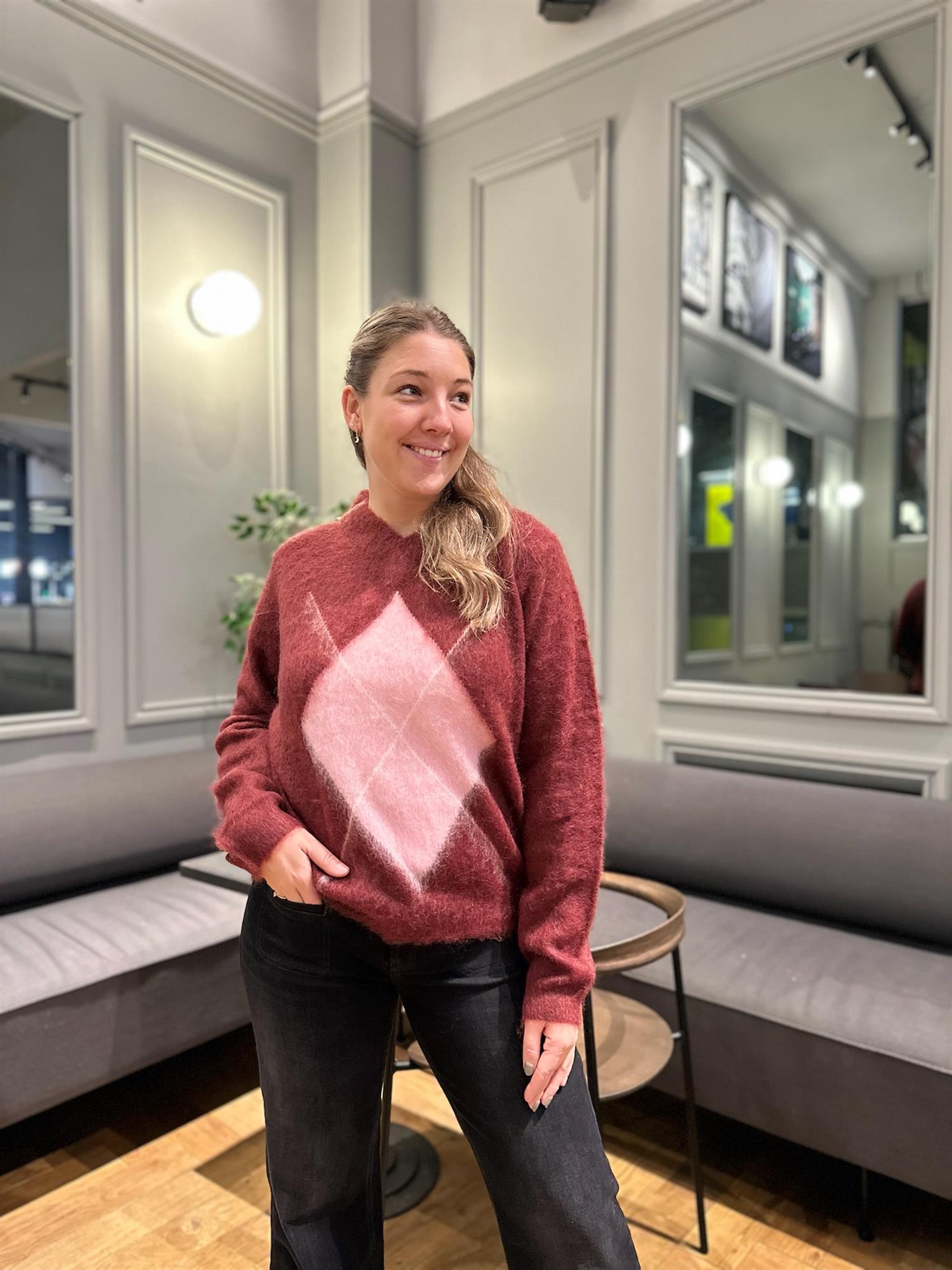 Nora Mohair Pullover Burgundy