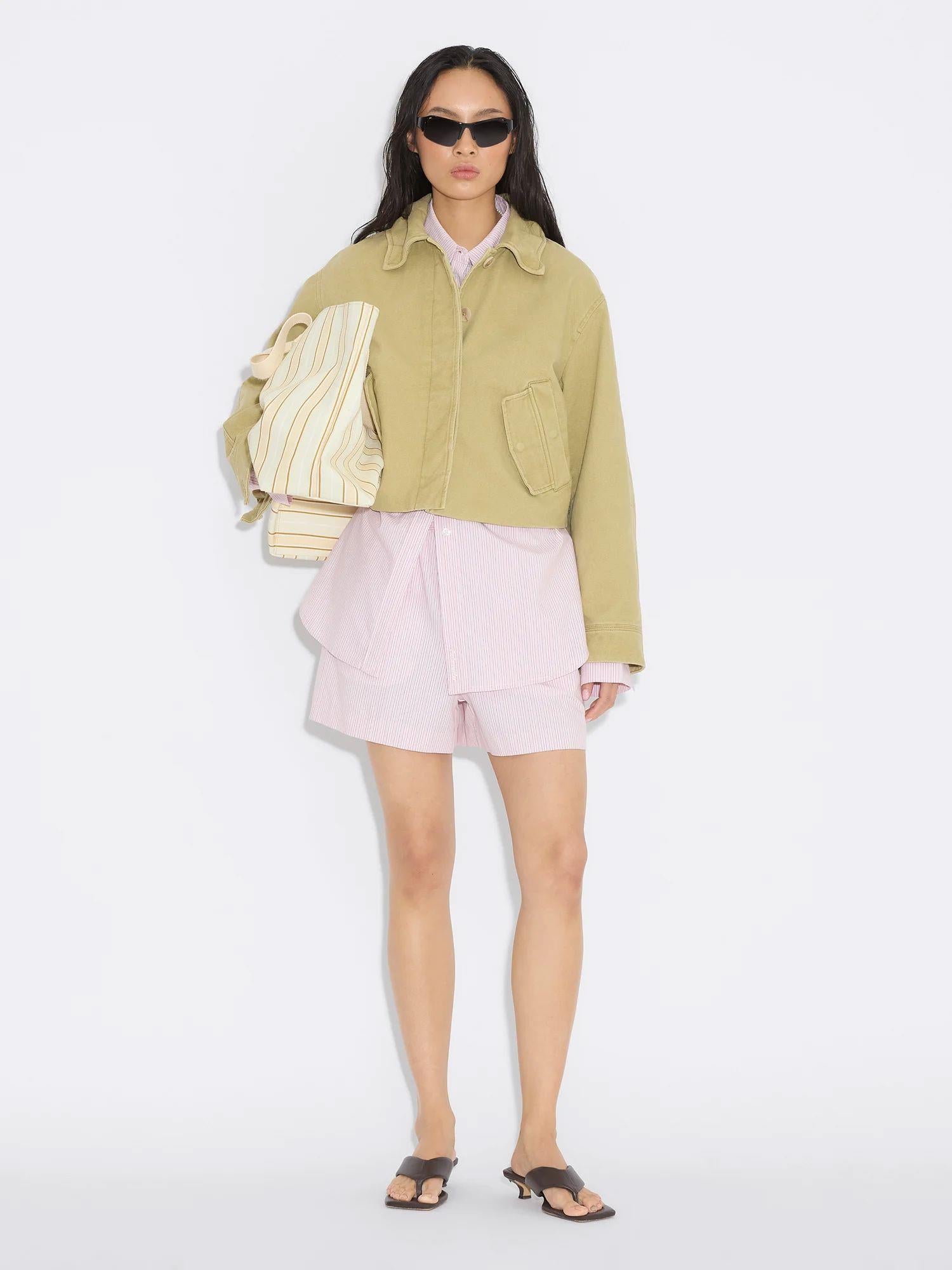 Loose Stripe Shirt Pink Mix