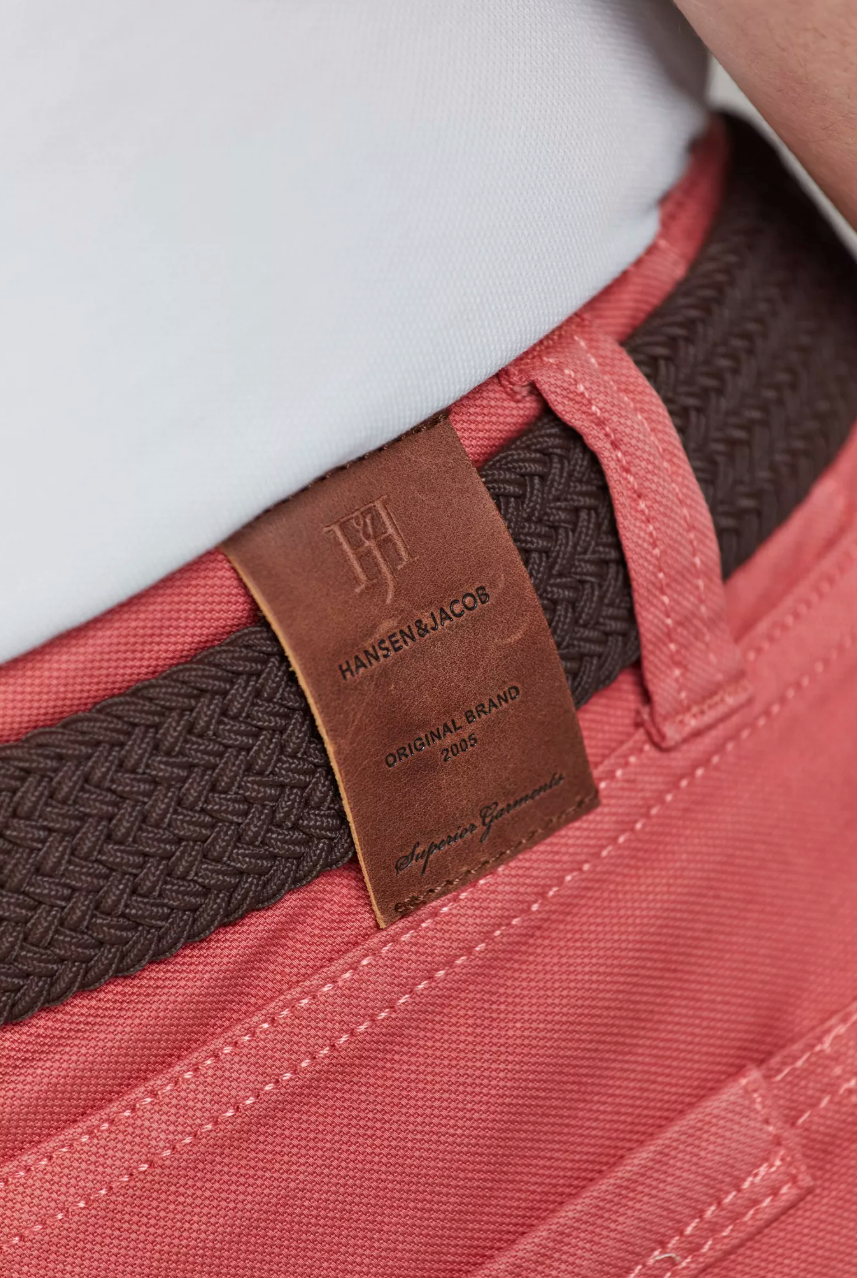 5-PKT Pan Oxford Shorts Soft Red