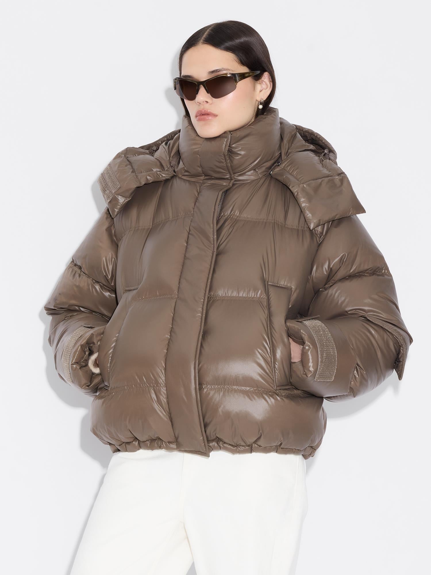 Steilia Short Down Jacket Brown