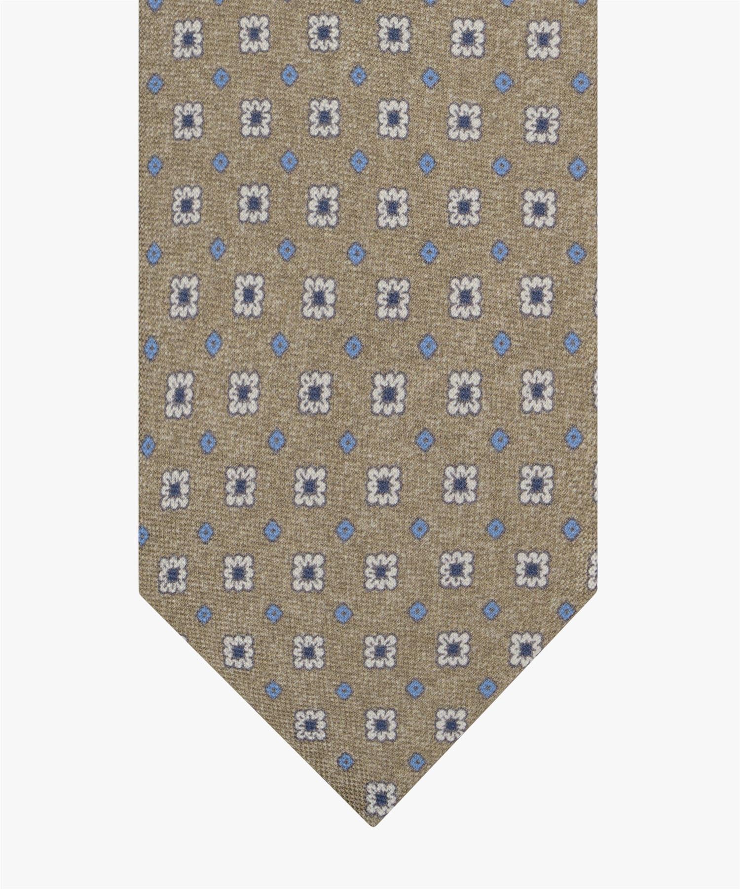 Tie Motif Print Beige