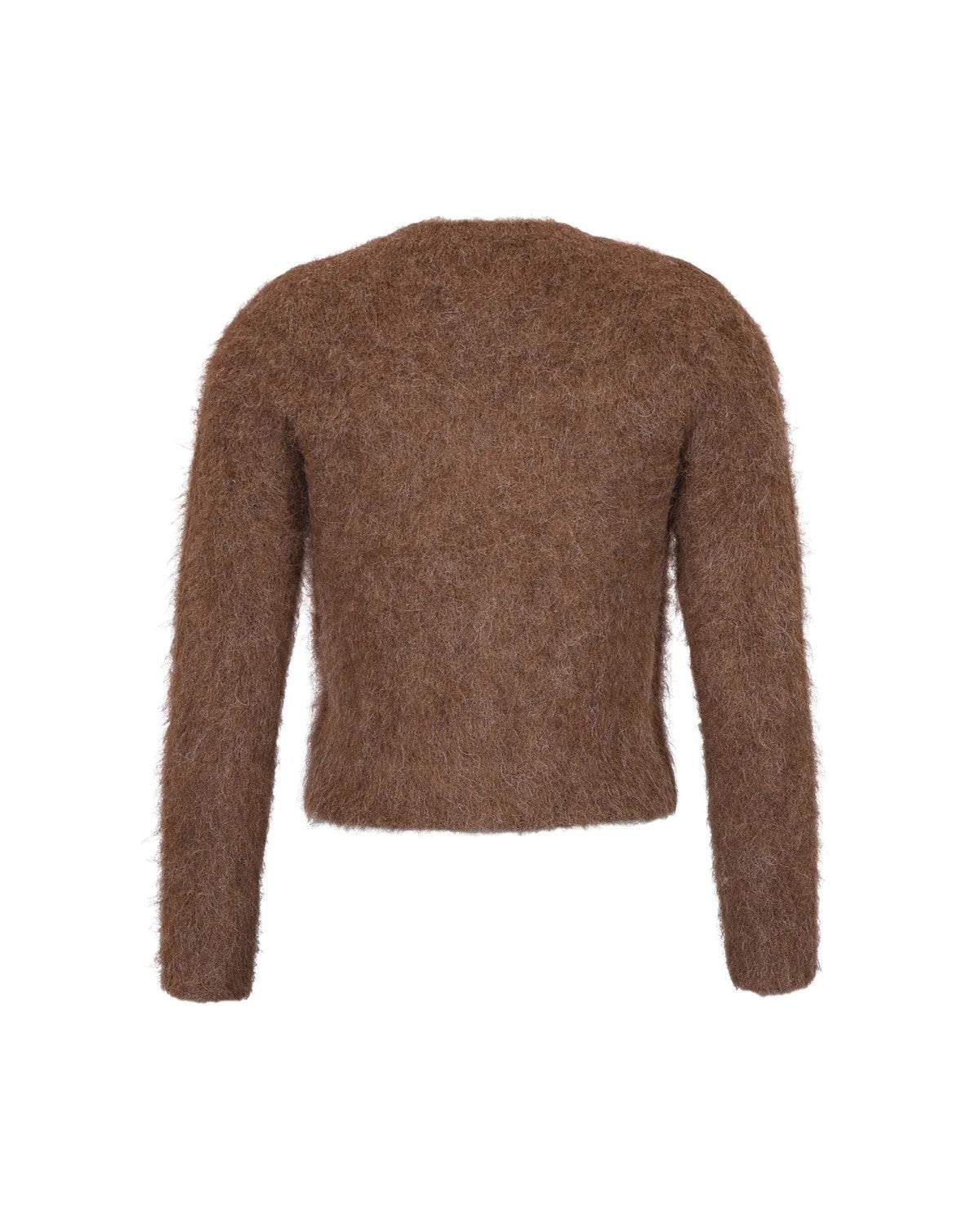Hairy Knit Jacket Brown