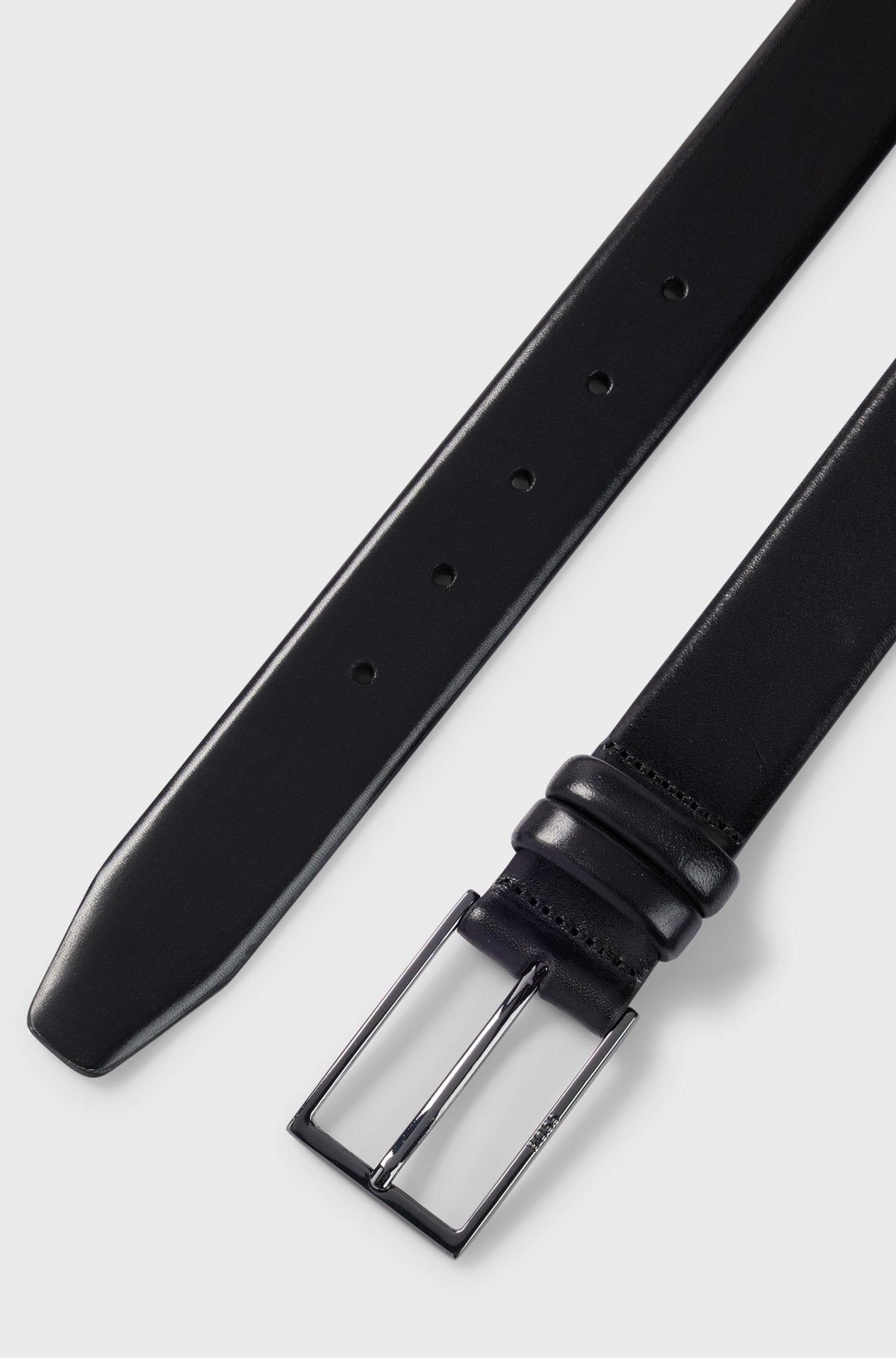 CARMELLO LEATHER BELT WITH GUNMETAL HARDWARE
