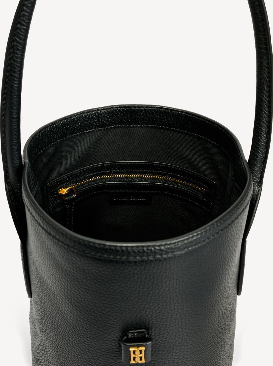Marylle Grainy BUcket Bag - Black