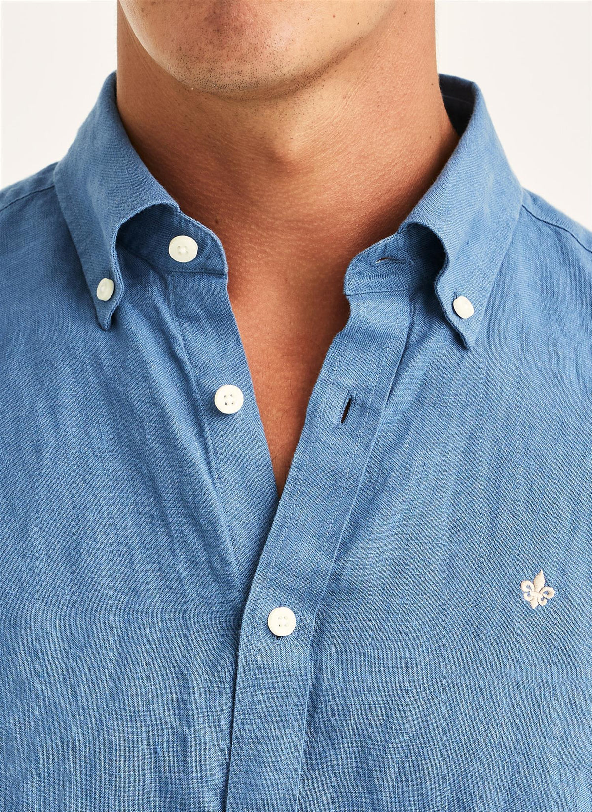 Douglas linen shirt classic fit Blue