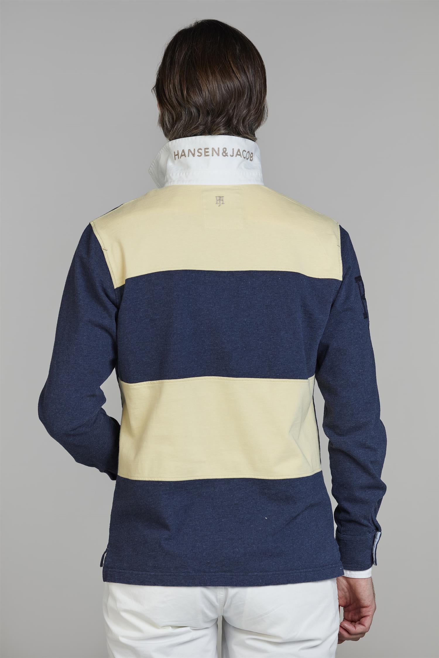 Stripe Back Rugger Navy